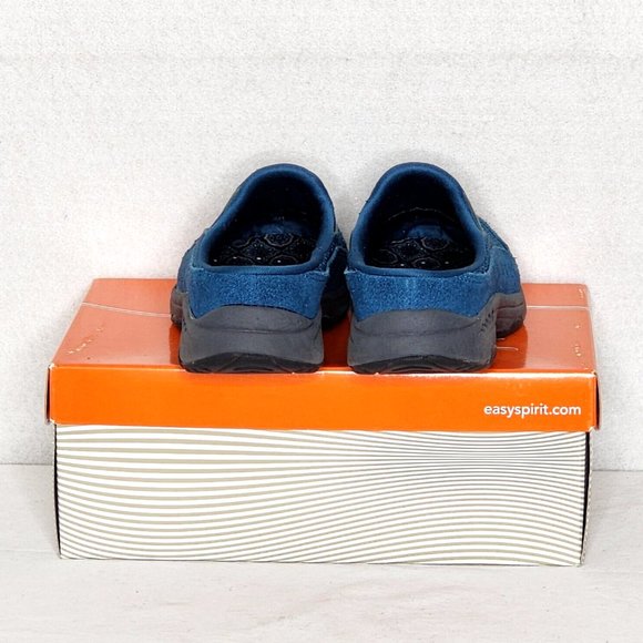 Easy Spirit Traveltime Mule Comfort Shoes Turquoise Leather Fabric - Picture 4 of 9